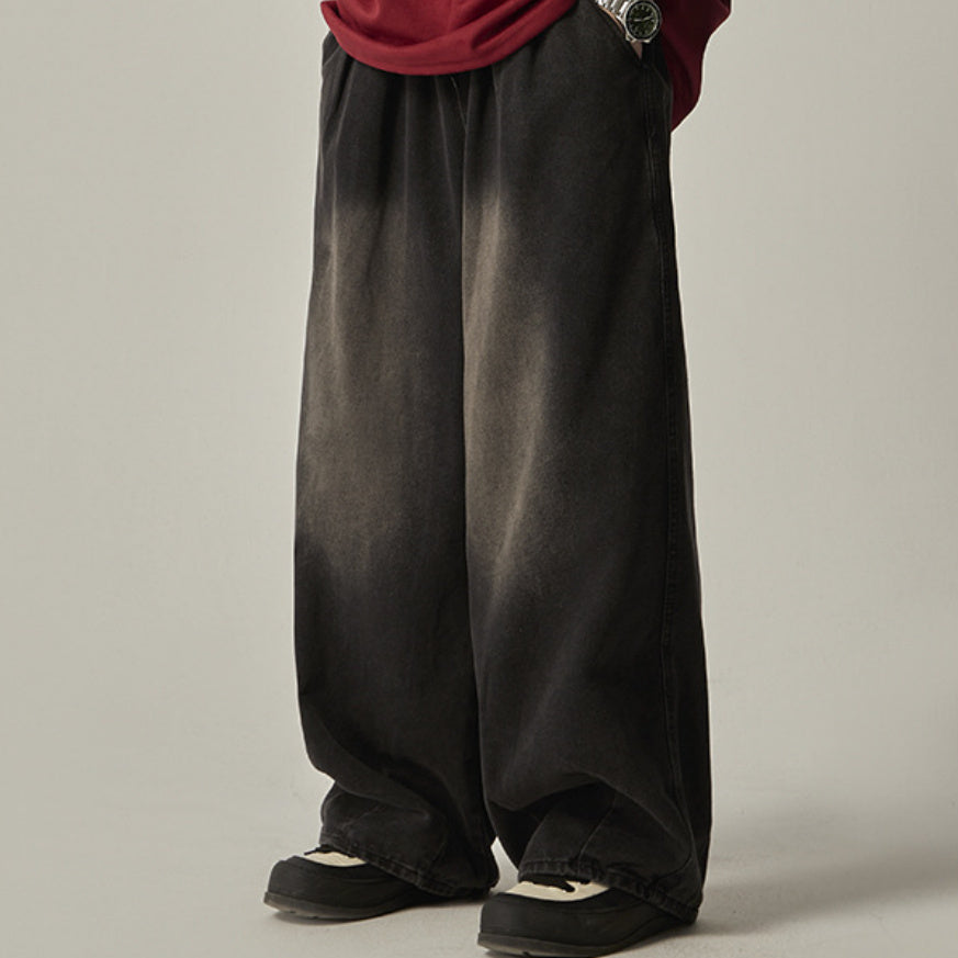 Distressed Wide-leg Jeans Men's