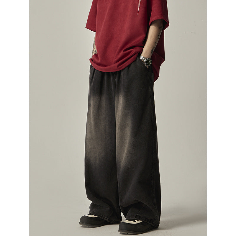 Distressed Wide-leg Jeans Men's