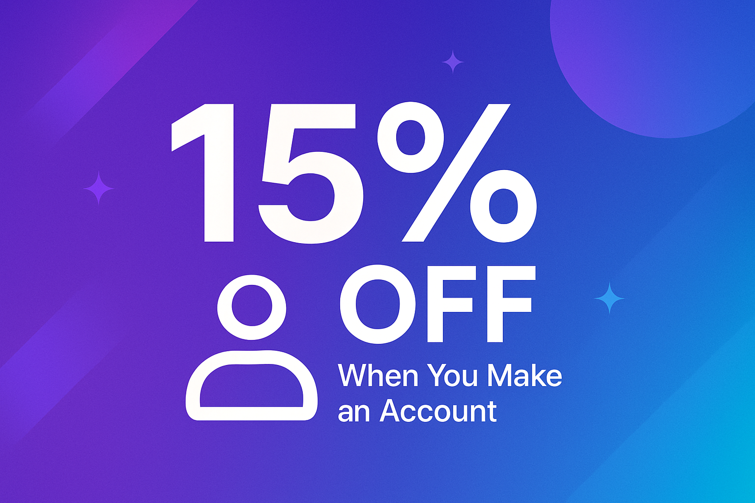 15% off when you make an account