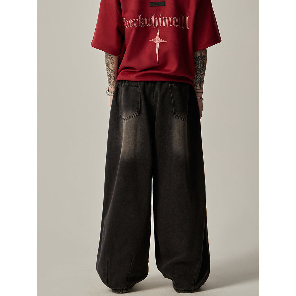Distressed Wide-leg Jeans Men's