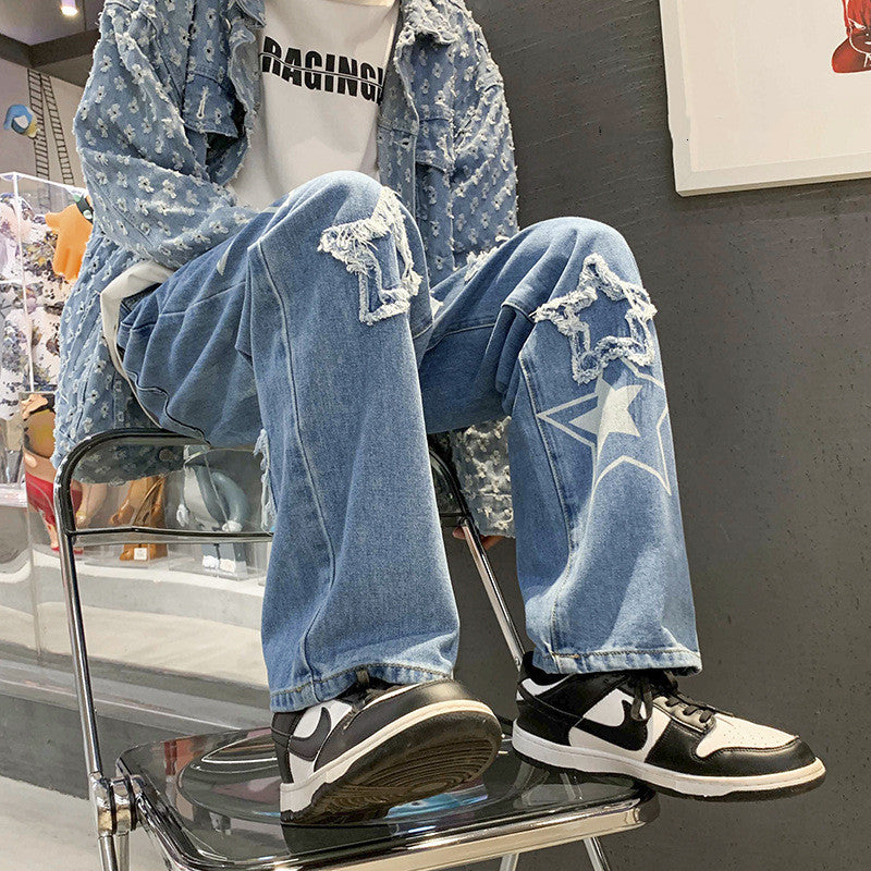 Fashion Personality New Spring Men's Jeans