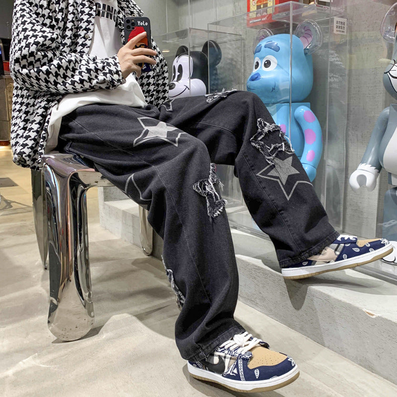 Fashion Personality New Spring Men's Jeans