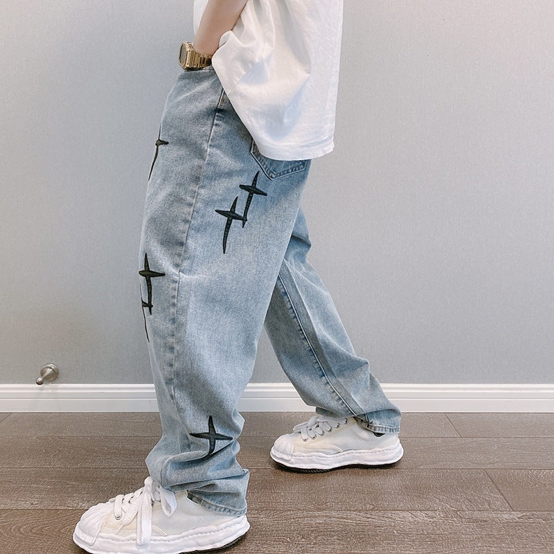 Fashion Casual Men's Nine Point Jeans