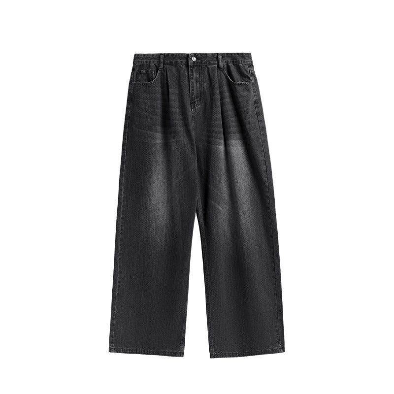 Loose Mid-high Waist Washed Wide Leg Jeans