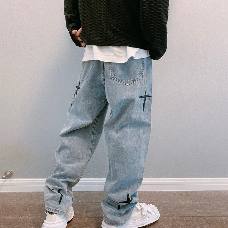 Fashion Casual Men's Nine Point Jeans