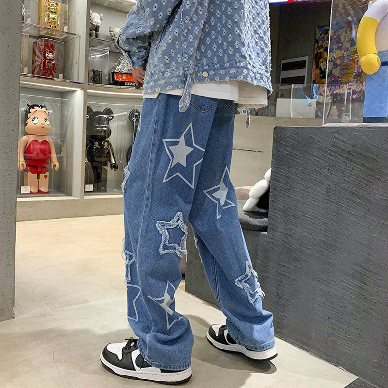 Fashion Personality New Spring Men's Jeans