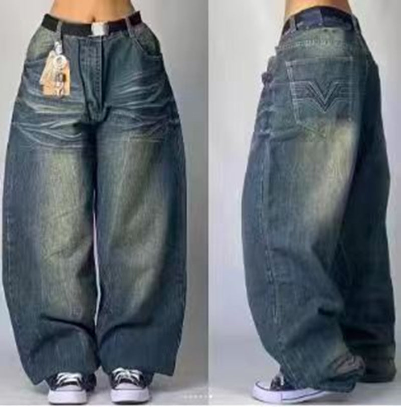 American Retro High Street Wide Leg Jeans