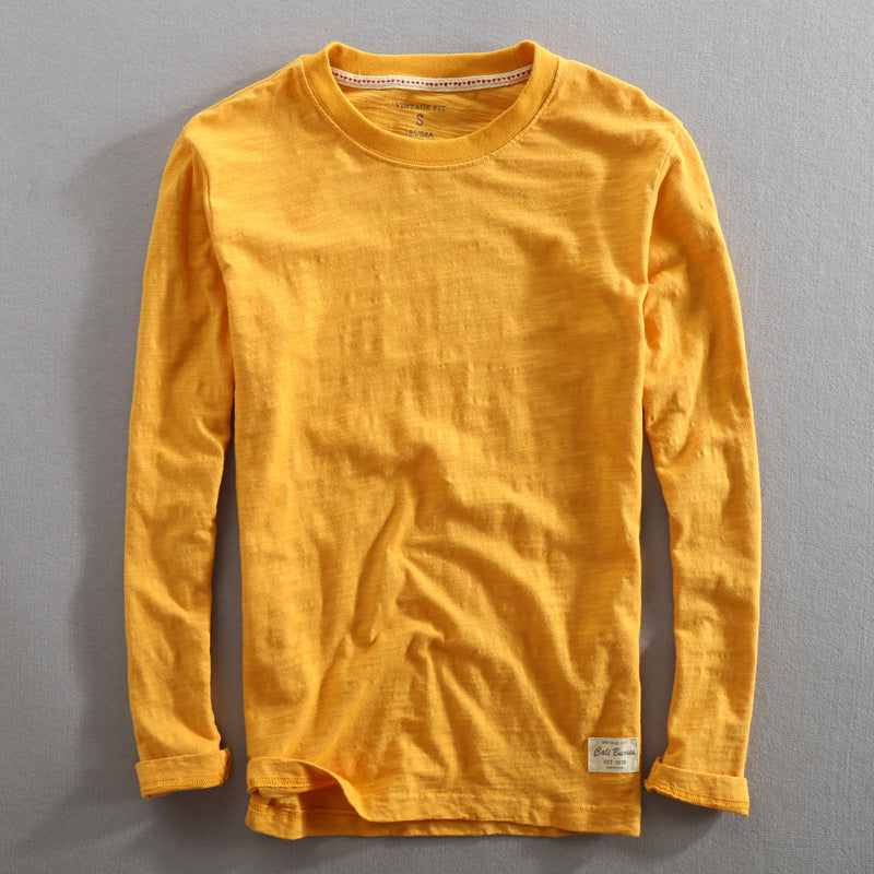 Men's Loose Round Neck Long Sleeved Shirt
