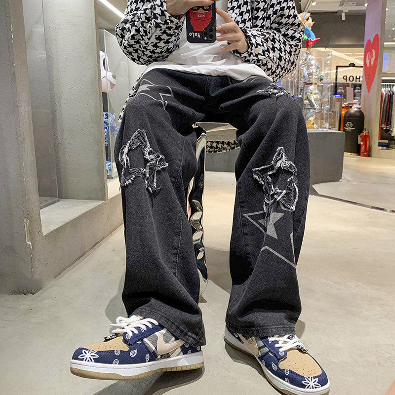 Fashion Personality New Spring Men's Jeans