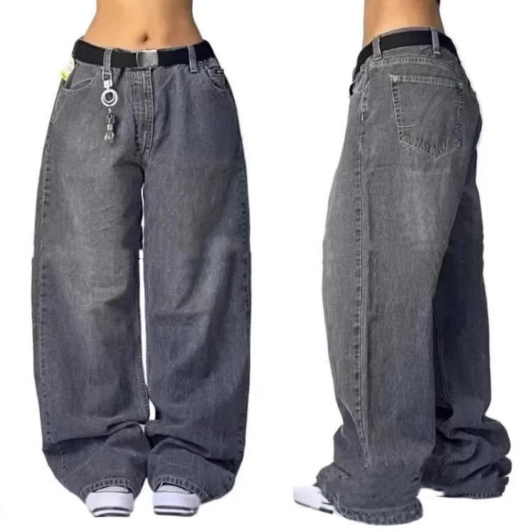 High Waist Retro Distresse leg Jeans