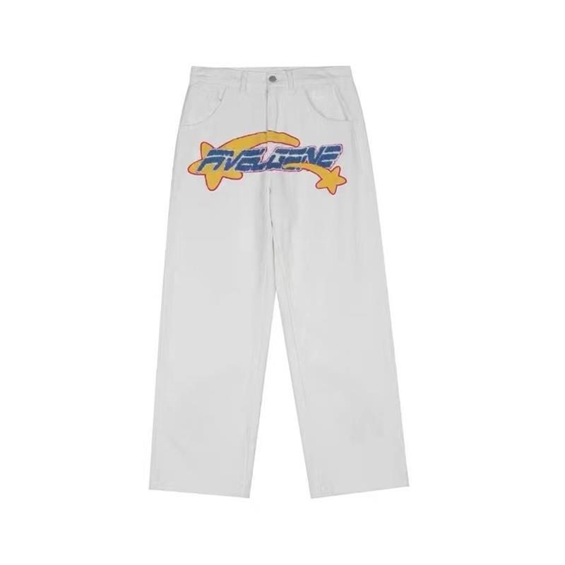 American Street Embroidered Casual Trousers