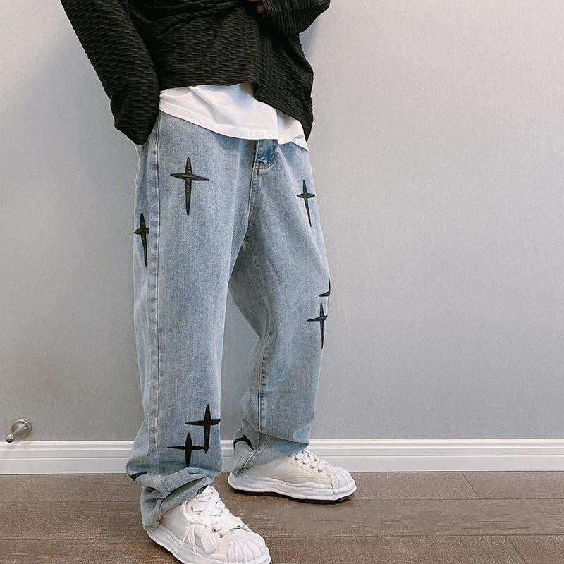 Fashion Casual Men's Nine Point Jeans