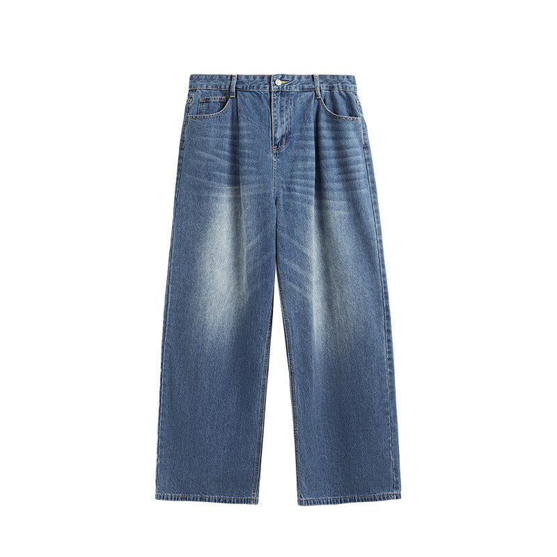 Loose Mid-high Waist Washed Wide Leg Jeans