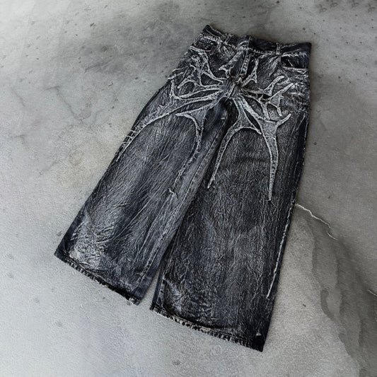 Jeans High Street Spider Embroidery Patch