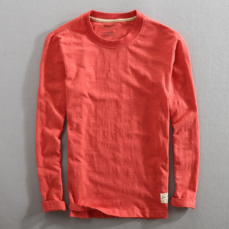 Men's Loose Round Neck Long Sleeved Shirt
