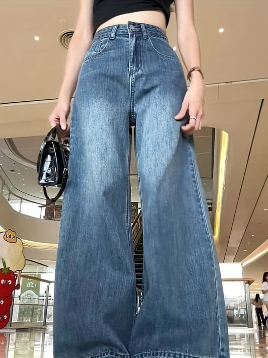 American Retro Wide-leg Jeans