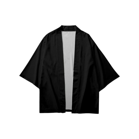 Men's Fashion 3D Printed Cropped Shirt Robe Cardigan