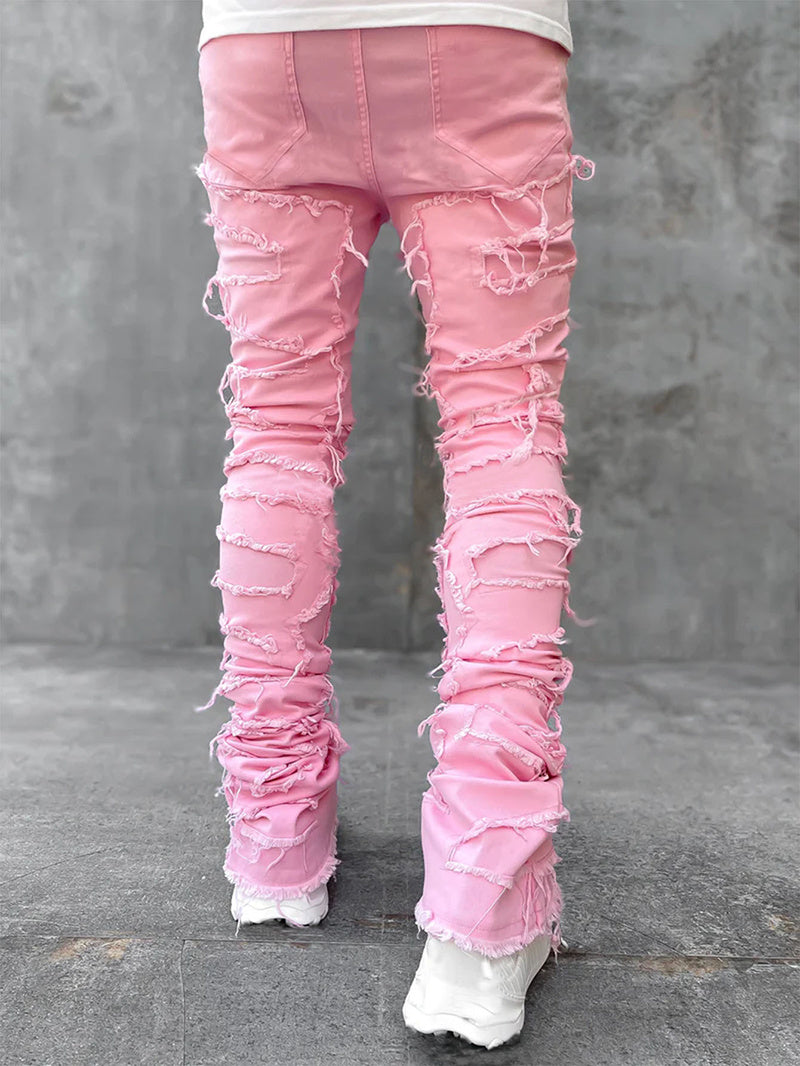 Men Trousers Individual Patched Pants