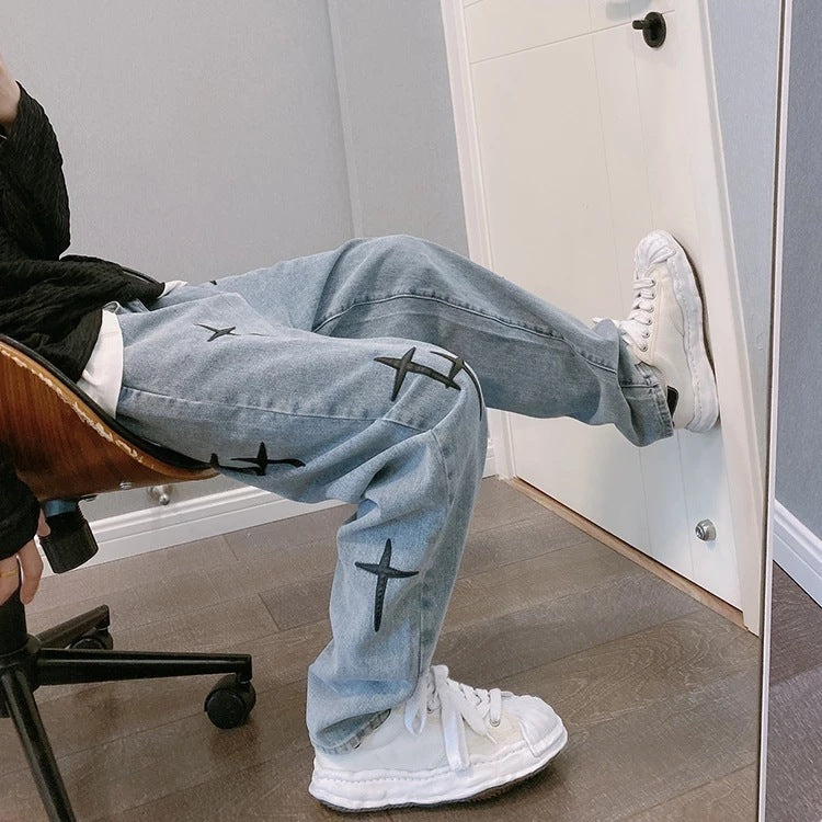 Fashion Casual Men's Nine Point Jeans