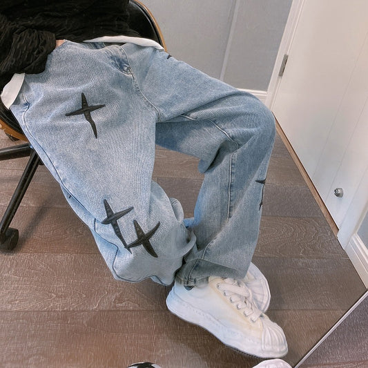 Fashion Casual Men's Nine Point Jeans